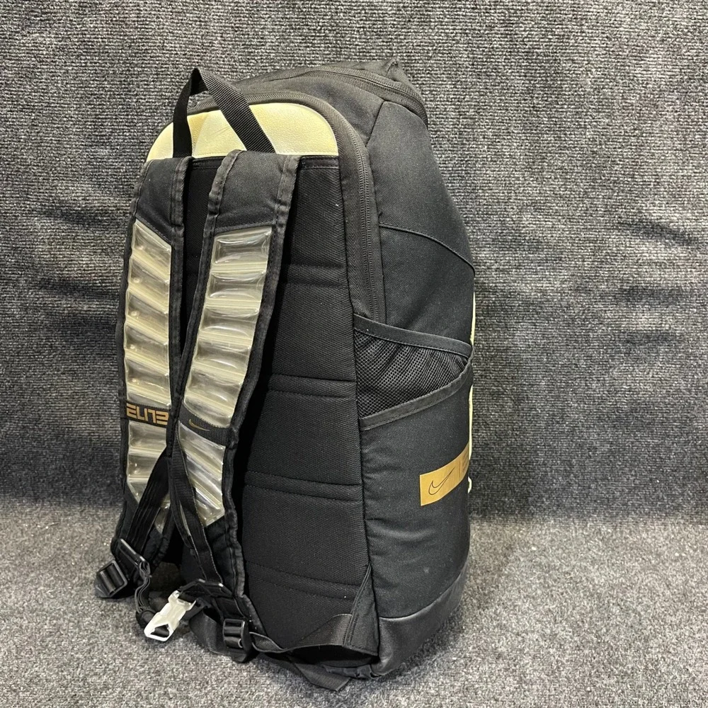 Nike BA6164-013 Elite Pro Basketball Backpack 32L Black Metallic Gold Hoop Bag